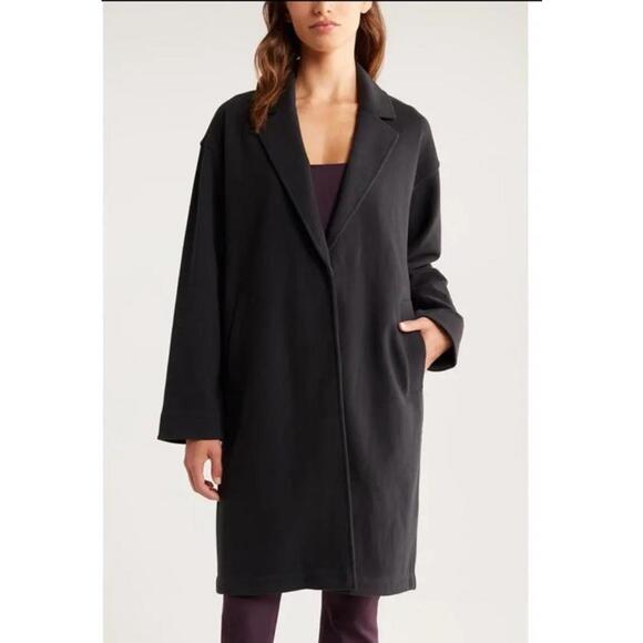 New Zella Cloud Fleece Longline Blazer  In Black Size M $99 - Picture 1 of 11